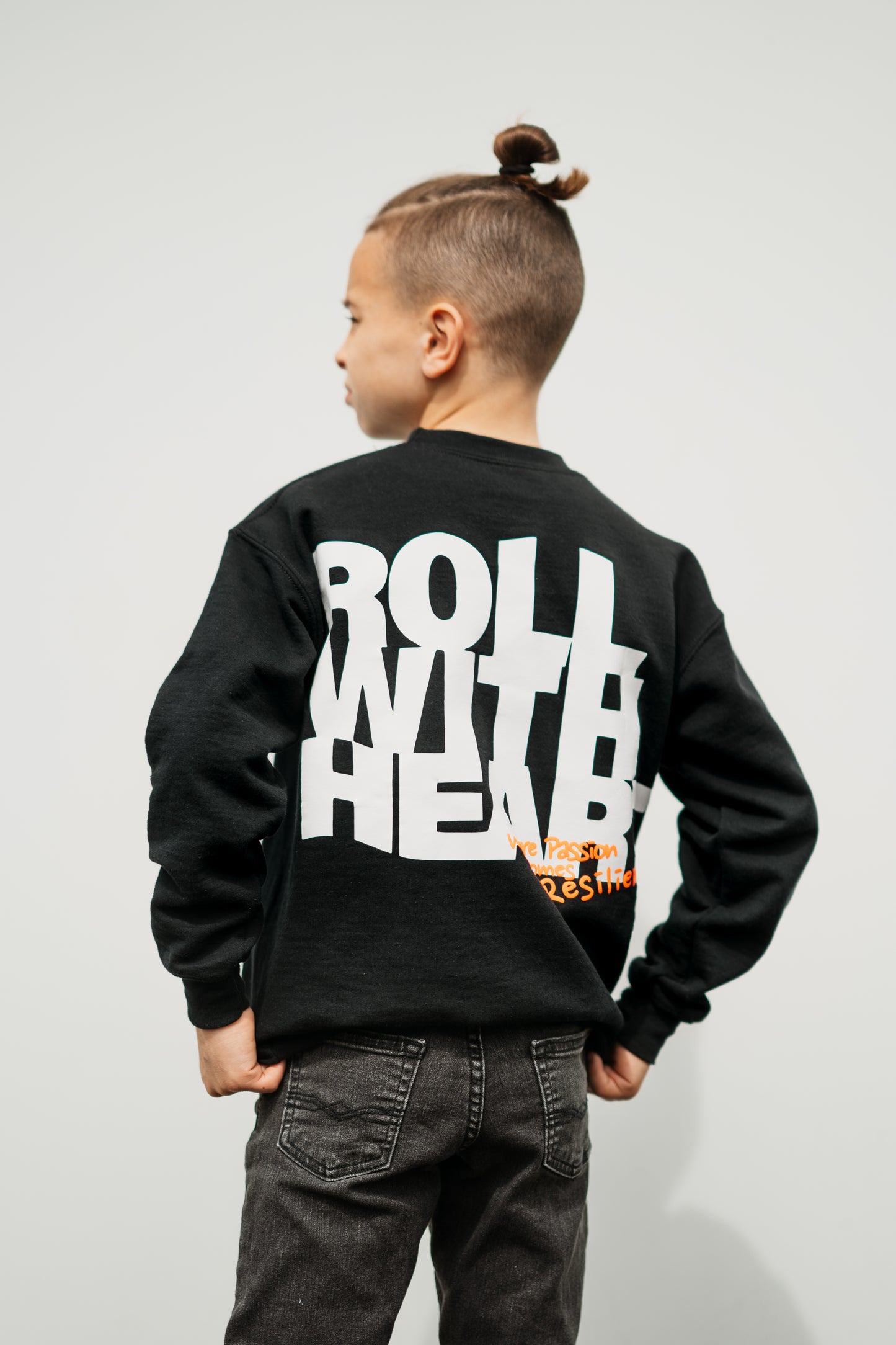 ROLL WITH HEART | Kids Collection - Where Passion Becomes Resilience Crewneck