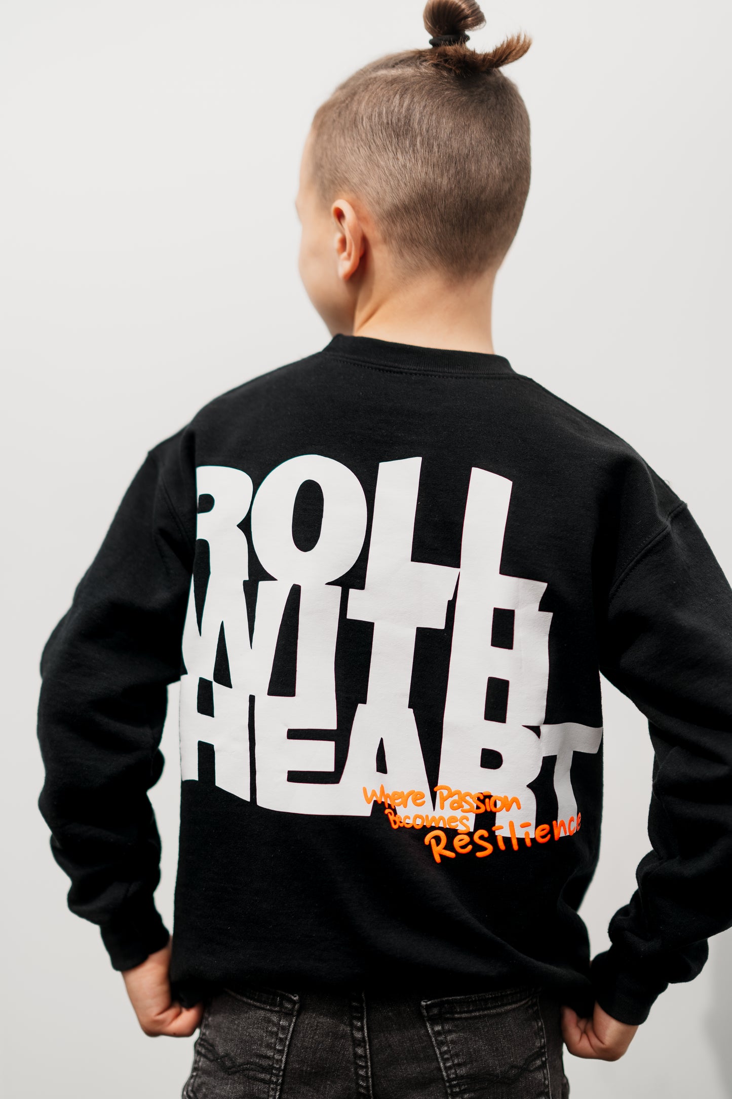 ROLL WITH HEART | Kids Collection - Where Passion Becomes Resilience Crewneck