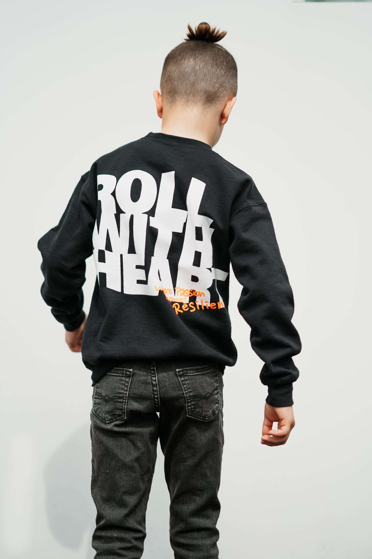 ROLL WITH HEART | Kids Collection - Where Passion Becomes Resilience Crewneck